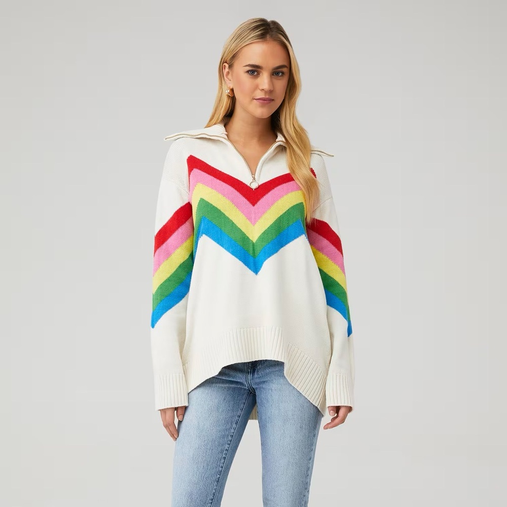 NWT Weston Show Me Your Mumu Half Zip Pullover Sz M